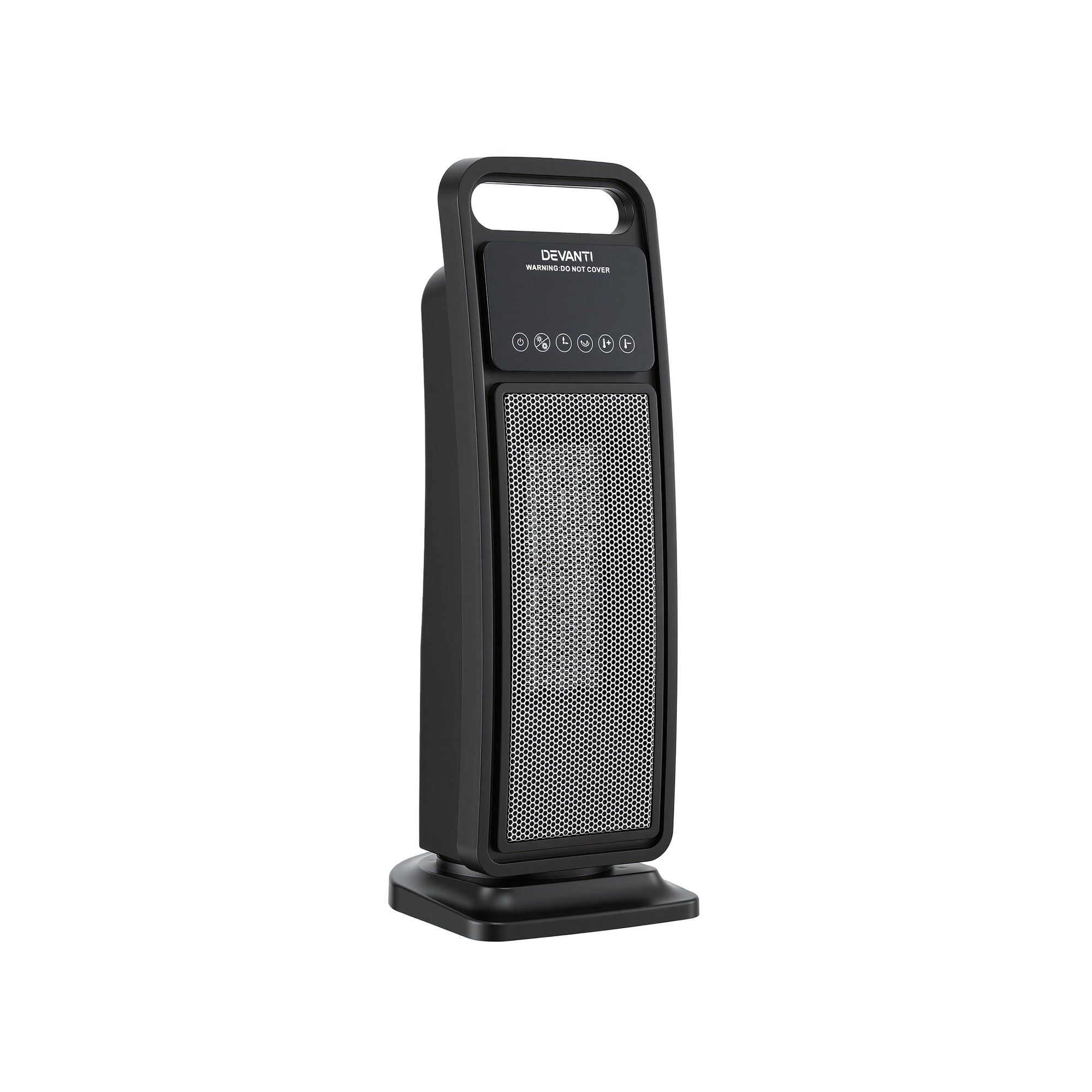 Devanti Ceramic Tower Heater 2000W Electric Oscillating Portable Timer Black