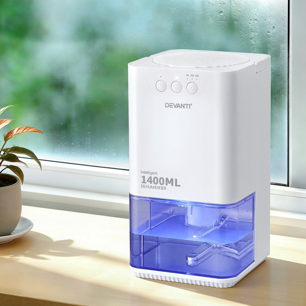 Devanti Dehumidifier 1400ml Portable Quiet Electric Moisture Absorber Bedroom