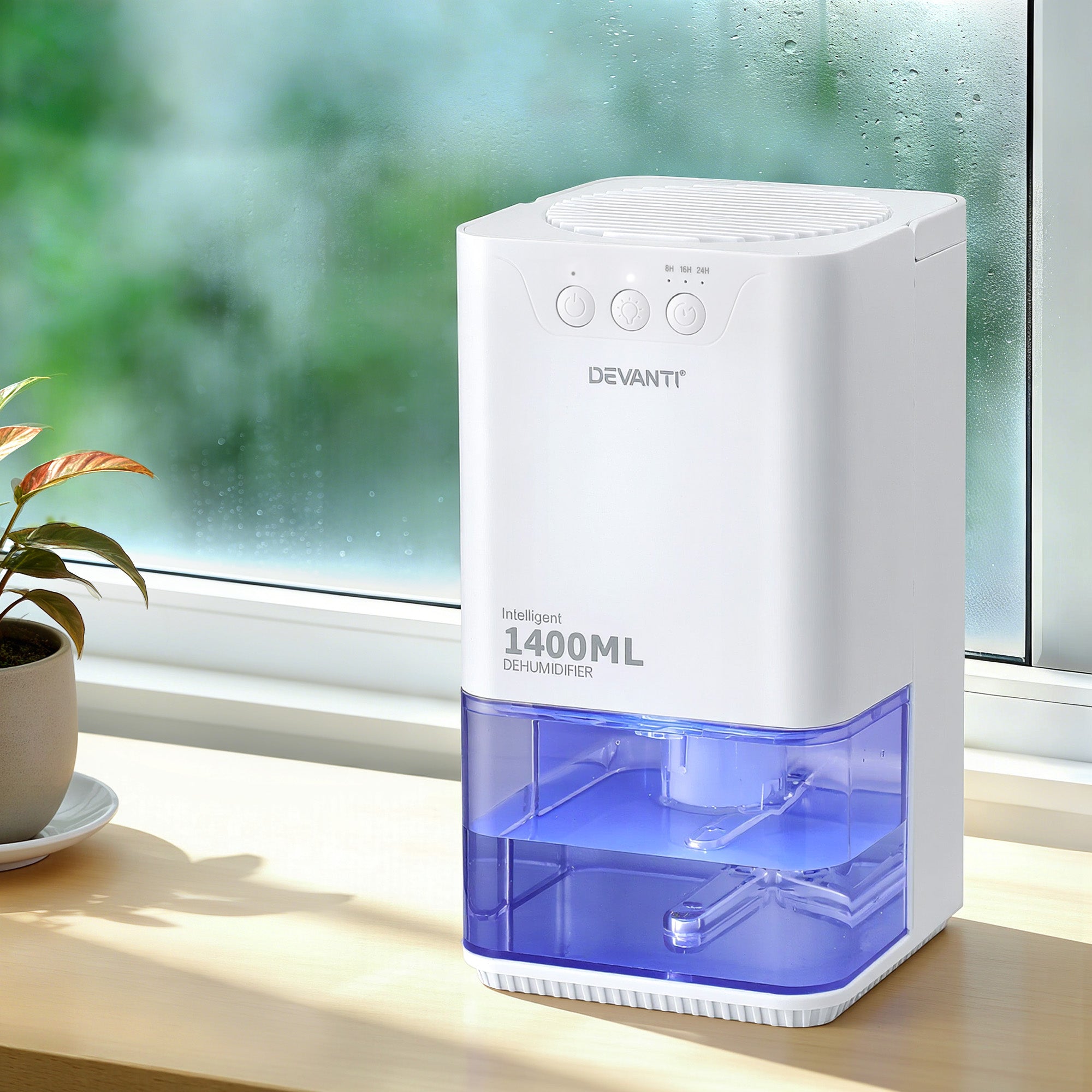 Devanti Dehumidifier 1400ml Portable Quiet Electric Moisture Absorber Bedroom