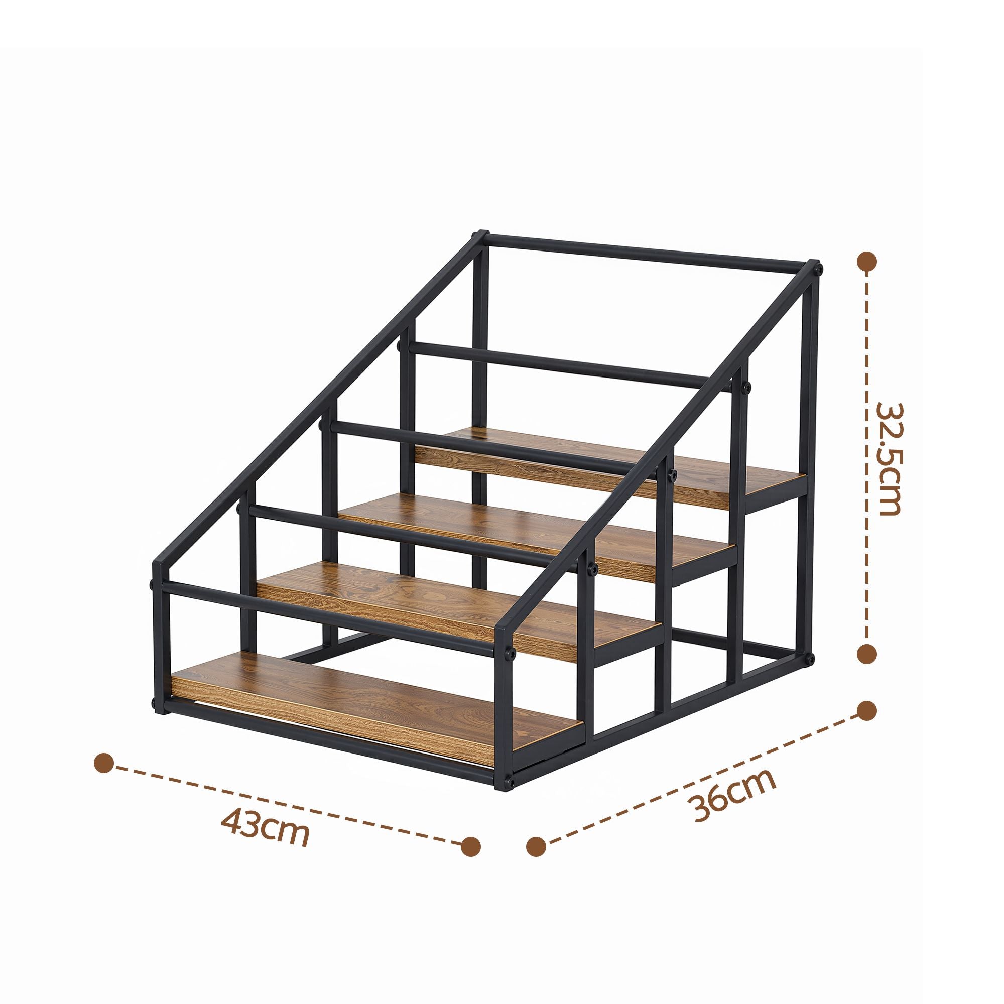 Artiss Wine Rack 4-Tier 16 Bottle Holder Freestanding Storage Stand Black Wood