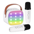 Alpha Mini Portable Karaoke Machine for Adults Kids with 2 Wireless Microphones