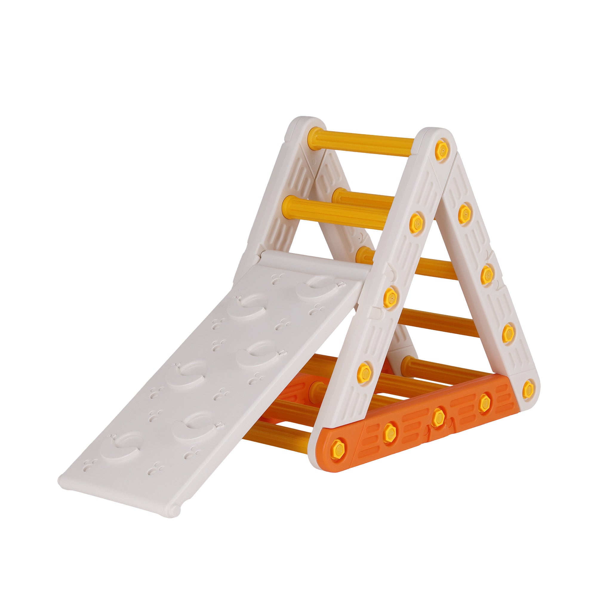 Keezi Kids Pikler Triangle Climber Set with Slide Indoor Outdoor Toddler Toys
