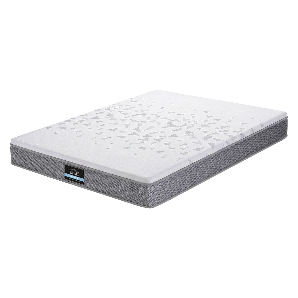 Giselle Bedding Queen Mattress 23cm Pocket Spring Mattress with Adjustable Firmness Reversible Foam Layer for Medium Firm & Firm Support Motion Isolation Bedroom Bed