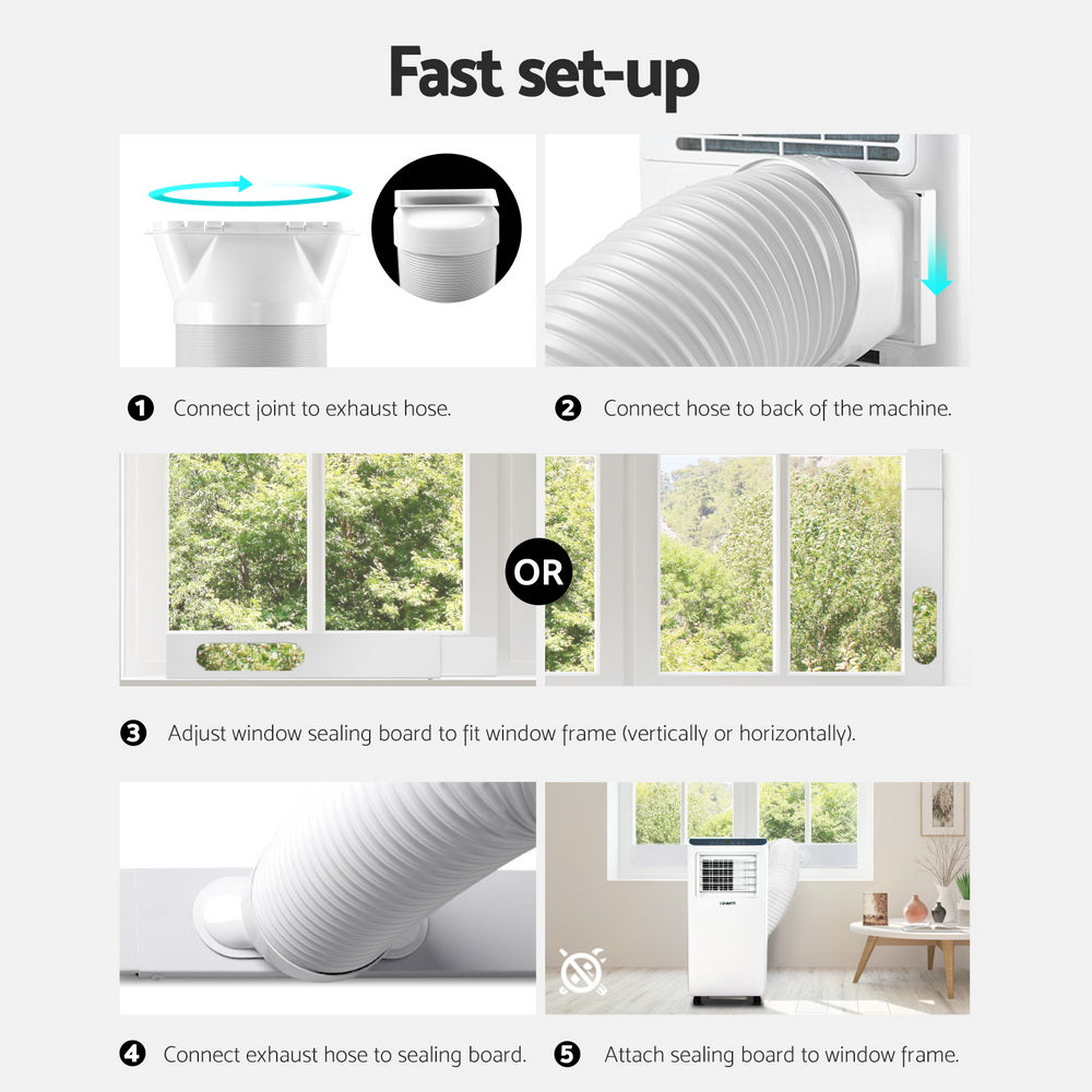 Devanti Portable Air Conditioner 7000BTU 3-in-1 Cooler Dehumidifier Fan Remote
