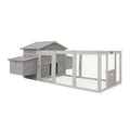 Samland Wooden Chicken Coop with Run Outdoor Waterproof Hen House Large