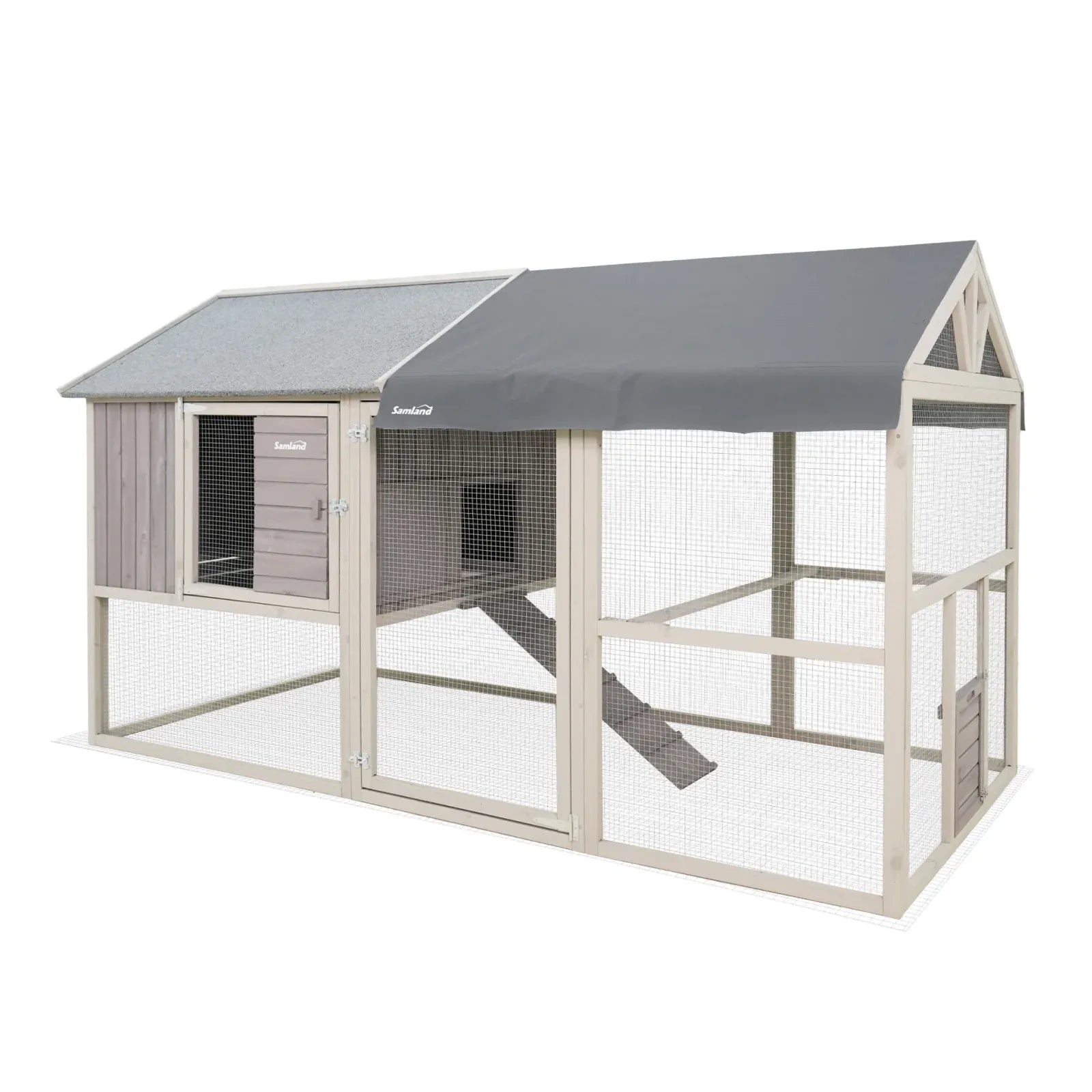 XL Wooden Chicken Coop Large Run Nesting Boxes Waterproof Backyard Hen House