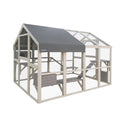 Large Wooden Cat House Outdoor Catio Enclosure Platforms Ramps Weatherproof