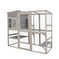 Large Wooden Cat Enclosure Outdoor Catio Sleeping House Climbing Platforms