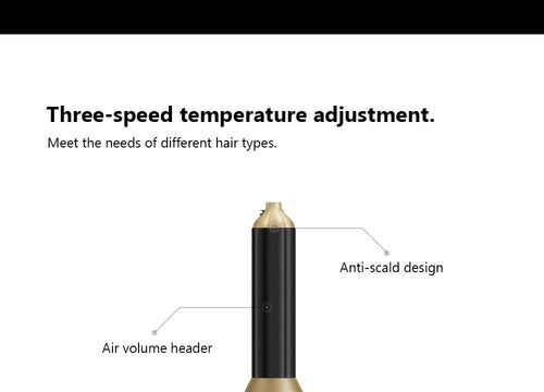 5-in-1 hair dryer, hair styling tool, hot air comb, straightening and curling, automatic curling iron, high-speed motor, Australian hair care, multifunction hair brush - Black - Size 5