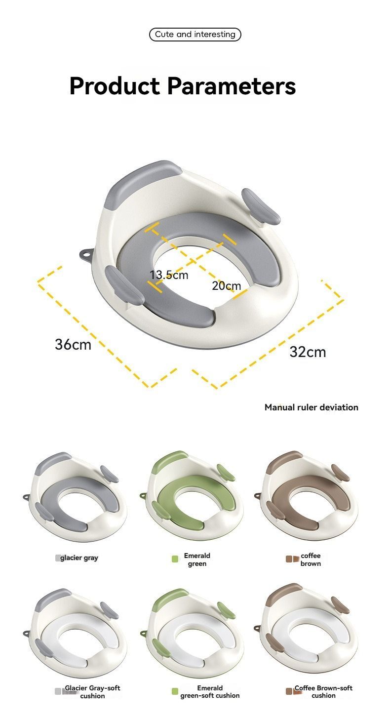 baby portable toilet seat, potty training, no installation, splash proof, hanging storage, travel potty seat, toddler toilet training seat - Gray - Size Hard seat cushion