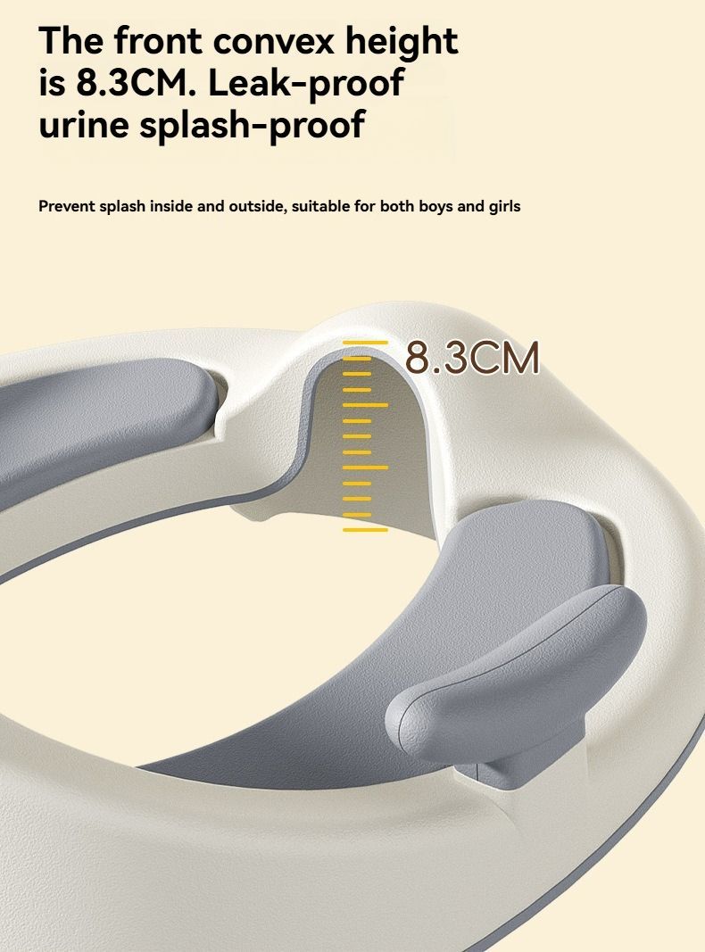 baby portable toilet seat, potty training, no installation, splash proof, hanging storage, travel potty seat, toddler toilet training seat - Gray - Size Soft cushion