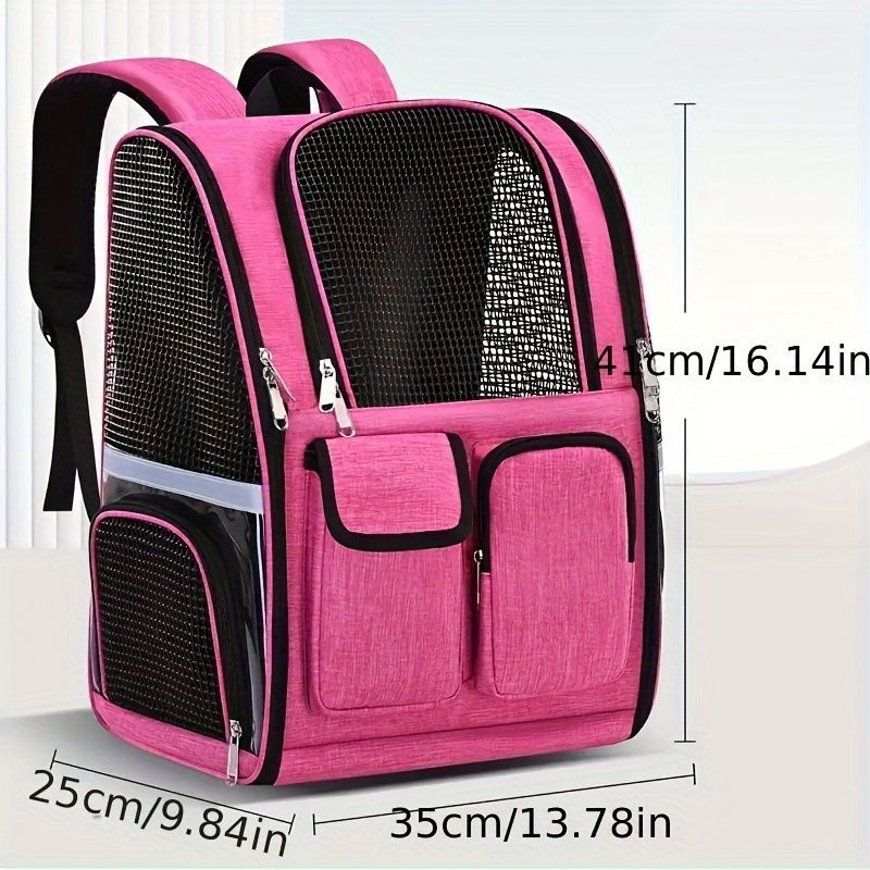 Dog Carrier Backpack Pet Transport Bag Travel Accessory For Dogs Dog Supplies - Black - Size routine