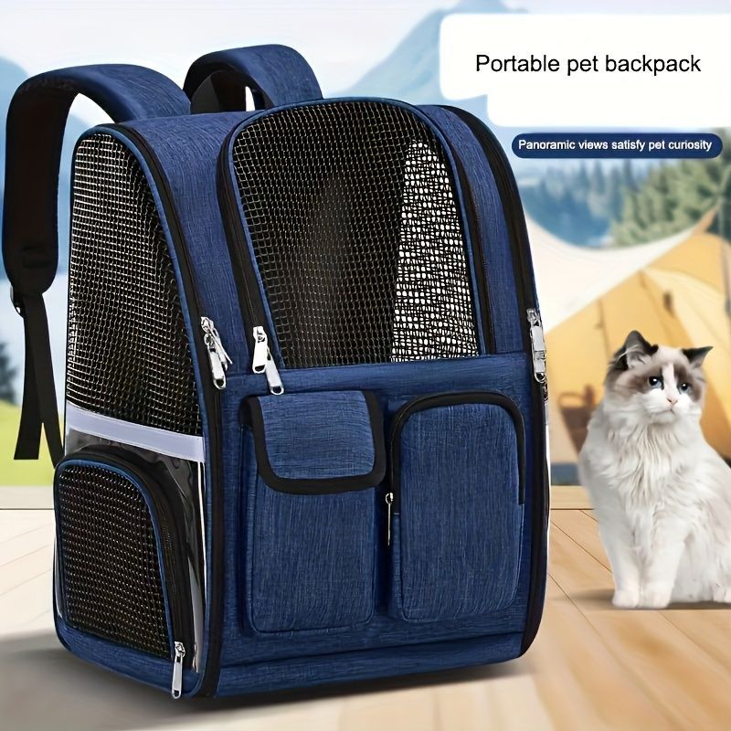 Dog Carrier Backpack Pet Transport Bag Travel Accessory For Dogs Dog Supplies - Red - Size routine