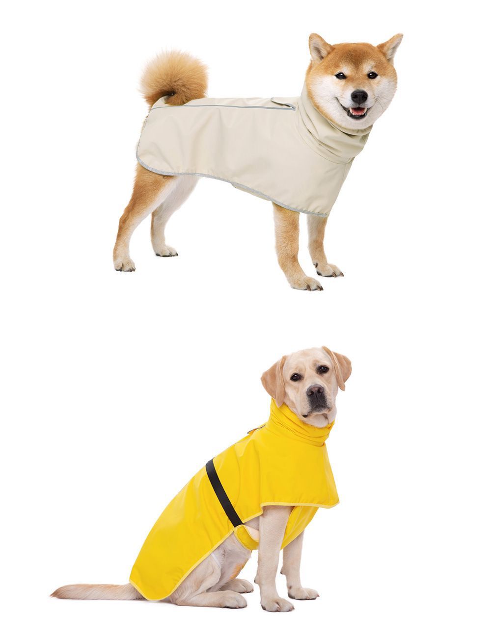 Waterproof Dog Poncho Reflective Dog Cape Dog Rainwear Pet Waterproof Clothing - Yellow - Size 7XL-30-40kg