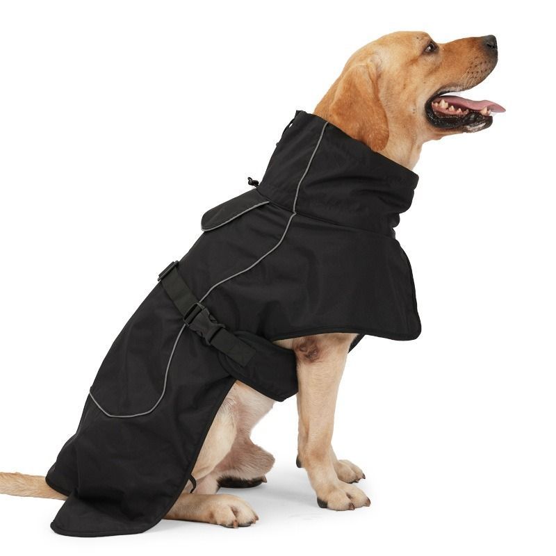 Dog Coat Warm-Lined Waterproof Medium-Large Dog Reflective Dog Coat Winter Dog - Dark Green - Size M-15-20kg