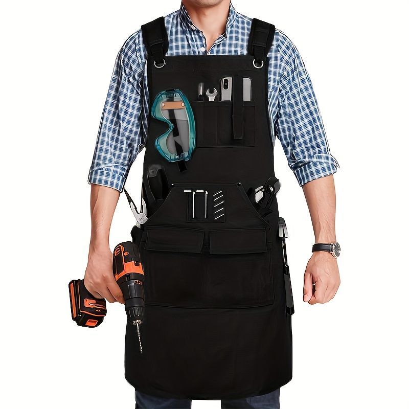 Waterproof Apron Utility Apron Work Apron Industrial Apron Tool Storage Apron - Gray - Size regular
