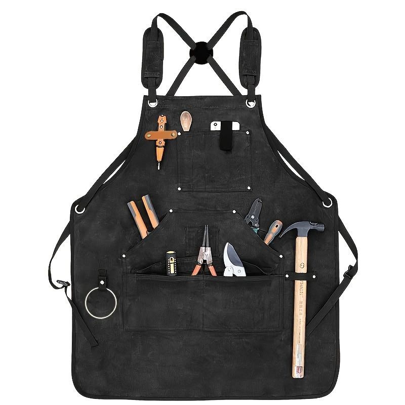 Waterproof Apron Utility Apron Work Apron Industrial Apron Tool Storage Apron - Gray - Size regular
