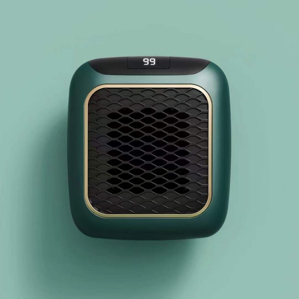 Wall Mounted Mini Electric Fan Heater Fast Heating Home Office AU Plug Blue