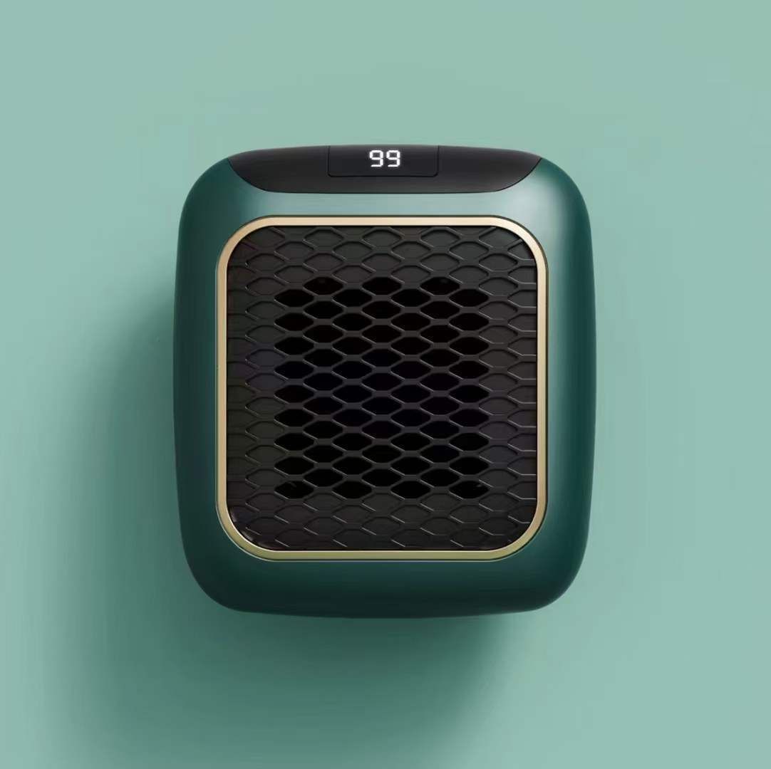 Wall Mounted Mini Electric Fan Heater Fast Heating Home Office AU Plug Blue