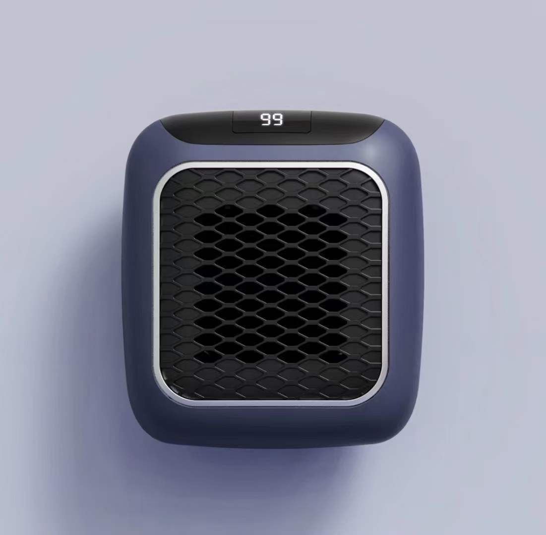 Wall Mounted Mini Electric Fan Heater Fast Heating Home Office AU Plug Grey