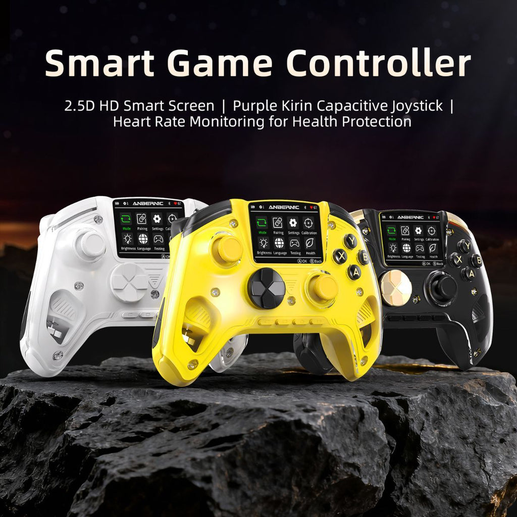 Smart Game Controller 2.5D HD Screen Purple Kirin Joystick Heart Rate - Black - Size 1PCS