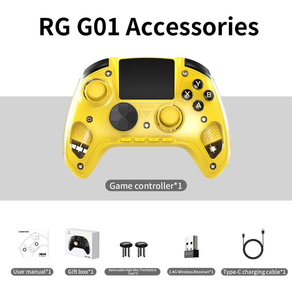 Smart Game Controller 2.5D HD Screen Purple Kirin Joystick Heart Rate - Yellow - Size 1PCS