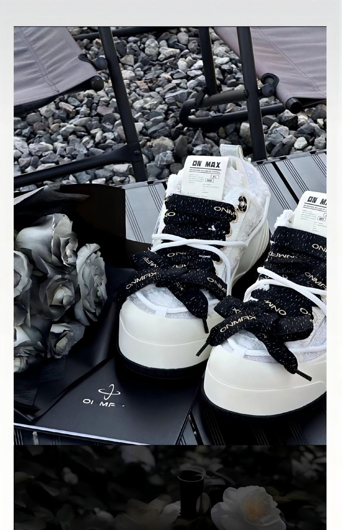 Camellia Platform Sneakers Chunky Canvas Shoes Unisex High-Top Sneakers Height - Camellia - Size 12(AU12/EU45)