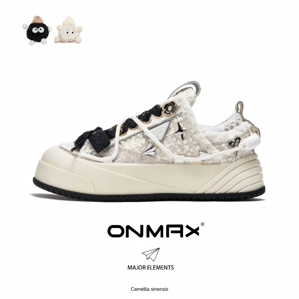 Camellia Platform Sneakers Chunky Canvas Shoes Unisex High-Top Sneakers Height - Camellia - Size 13(AU13/EU46)