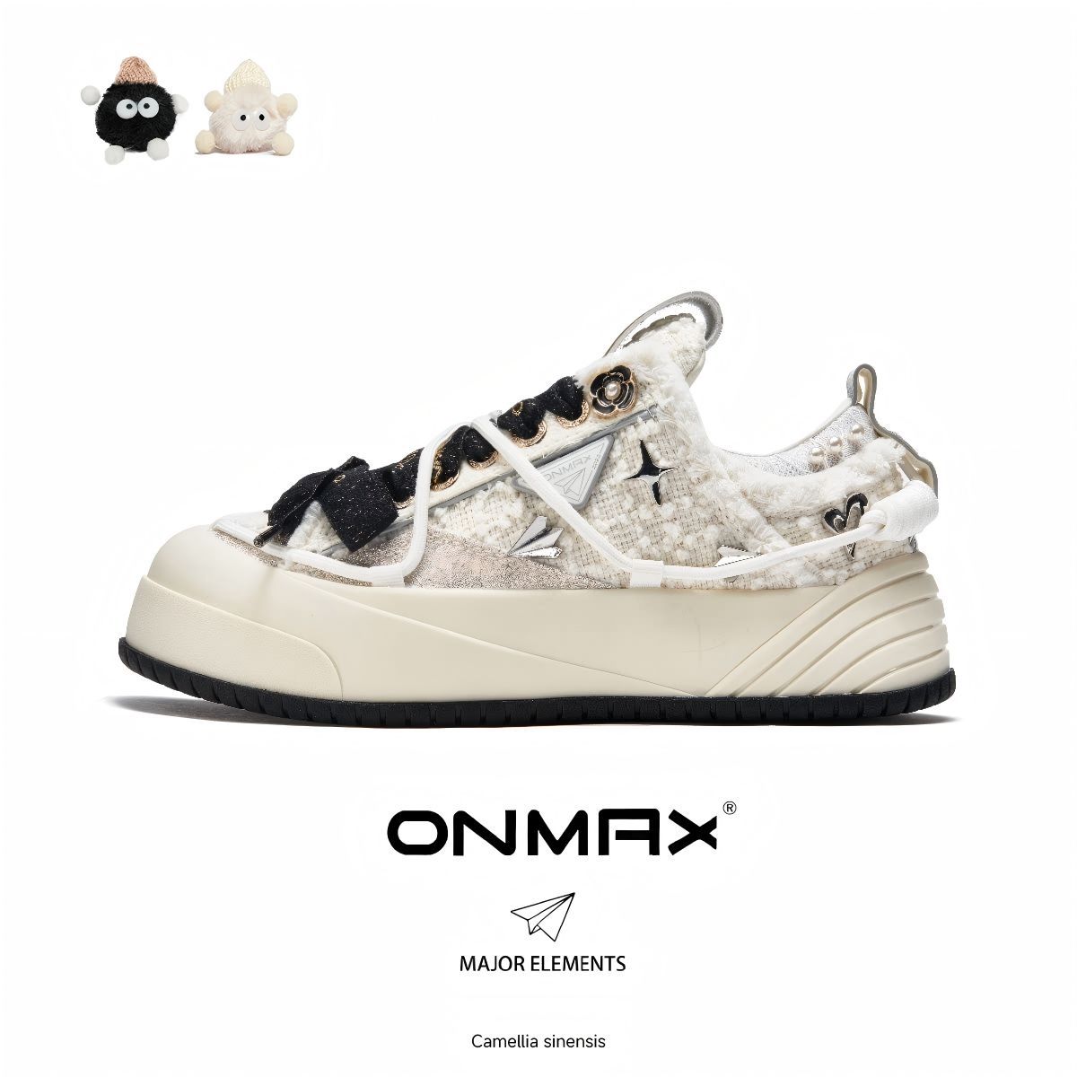 Camellia Platform Sneakers Chunky Canvas Shoes Unisex High-Top Sneakers Height - Camellia - Size 13(AU13/EU46)