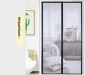 Magnetic Screen Door Self-Sealing Mesh Curtain Heavy-Duty Screen Door Insect - Black - Size 120-250cm
