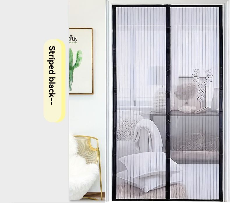Magnetic Screen Door Self-Sealing Mesh Curtain Heavy-Duty Screen Door Insect - White - Size 140-240cm