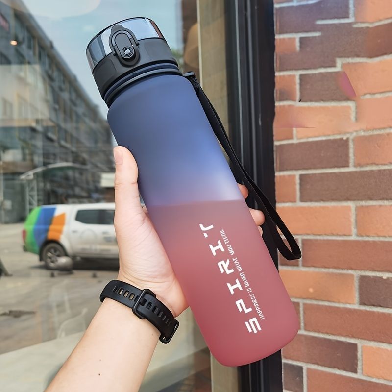Gradient Water Bottle Sports Water Bottle Men Water Bottle Women Water Bottle - Black - Size 650ML