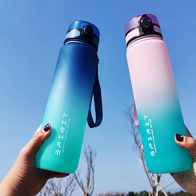 Gradient Water Bottle Sports Water Bottle Men Water Bottle Women Water Bottle - Blue - Size 650ML