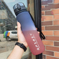 Gradient Water Bottle Sports Water Bottle Men Water Bottle Women Water Bottle - Red - Size 1000ML