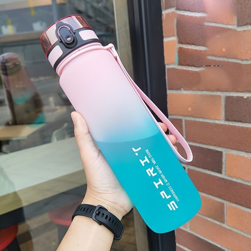 Gradient Water Bottle Sports Water Bottle Men Water Bottle Women Water Bottle - Red - Size 1000ML