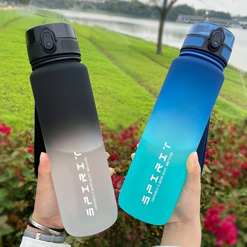 Gradient Water Bottle Sports Water Bottle Men Water Bottle Women Water Bottle - Red - Size 1000ML