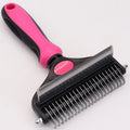 Pet Hair Remover Brush Double-Sided Pet Brush Pet Grooming Tool Dog Brush Cat - Pink - Size Small size -fine teeth 67