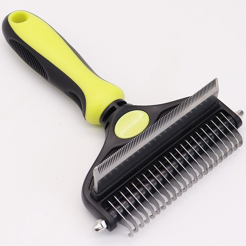 Pet Hair Remover Brush Double-Sided Pet Brush Pet Grooming Tool Dog Brush Cat - Royal Blue - Size Small size -fine teeth 67