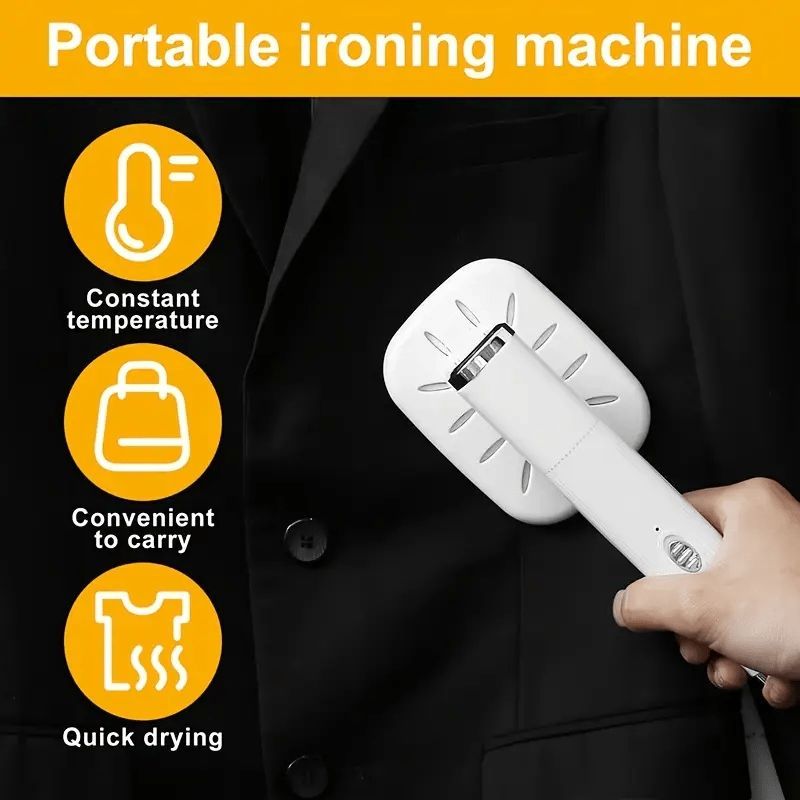 Portable Hand-Held Iron USB-Powered Iron Travel Mini Iron Fast Pre-Heating Iron - White - Size 1020
