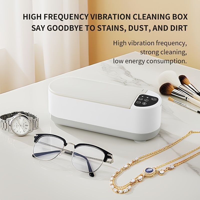 Eyewear Cleaner Jewelry Cleaner Watch Cleaner Sonic Vibration Cleaner USB - White - Size Eyewear Cleaner Jewelry Cleaner Watch Cleaner Sonic Vibration Cleaner USB