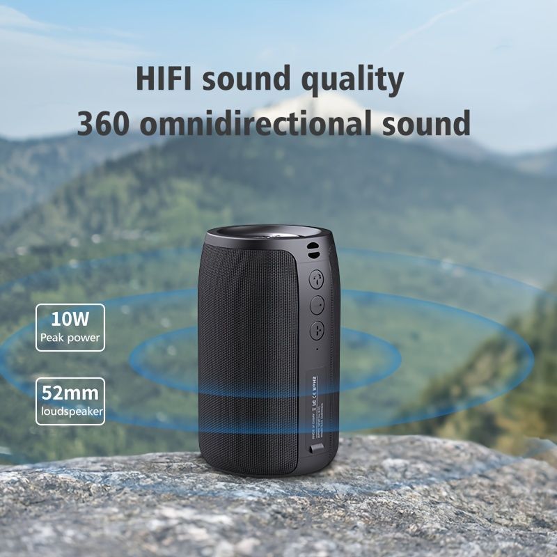 EALOT S32 Wireless Bluetooth Speaker Portable Speaker Powerful Bass TWS - Black - Size 001
