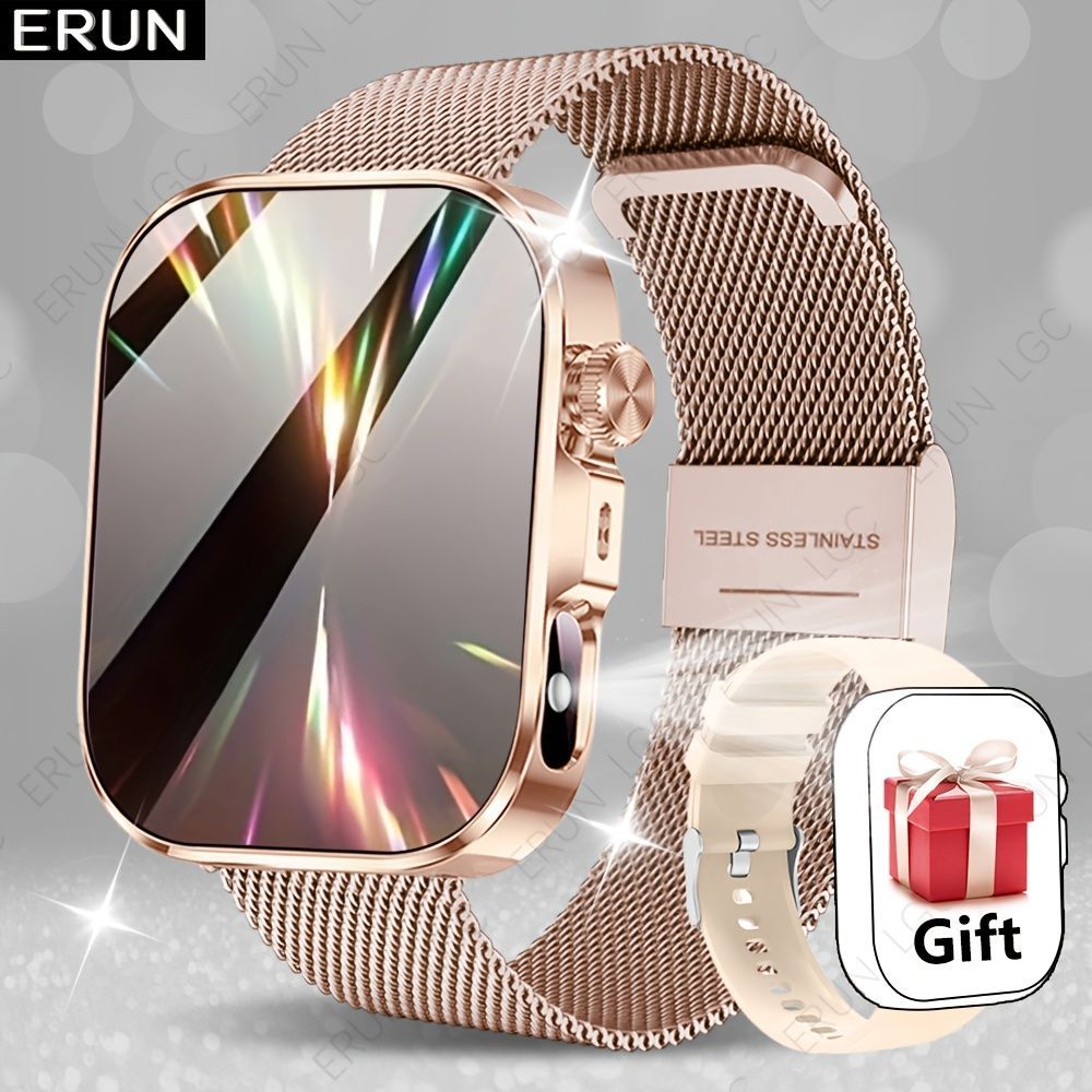 Unisex Smart Watch Stainless Steel Strap Fitness Tracker Call Reminder Message - Pink - Size 01