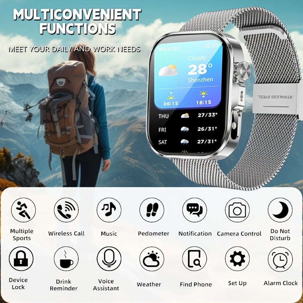 Unisex Smart Watch Australia Advanced Smart Watch Fitness Tracker Watch Call - Gold - Size 01