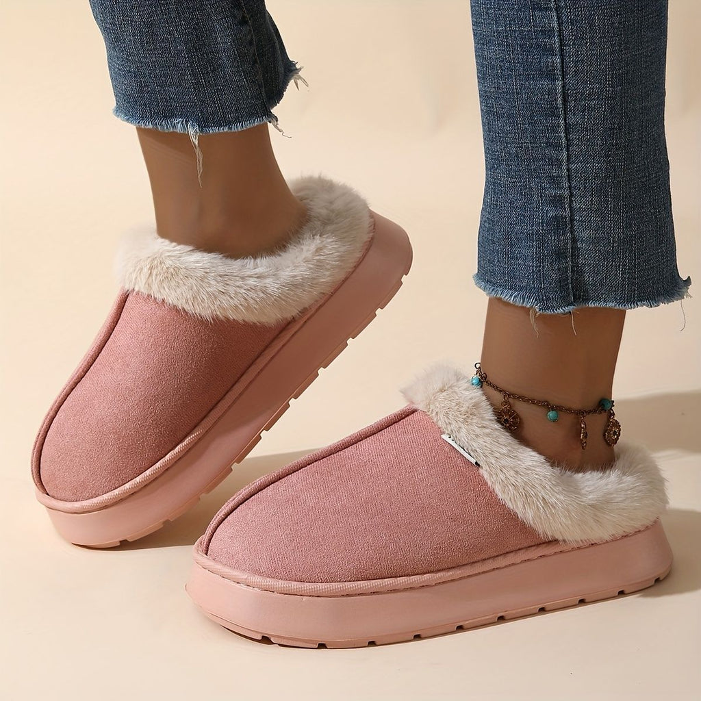 Women'S Furry Slippers Cosy House Shoes Australian Women’S Lounge Slippers Warm - Black - Size 44