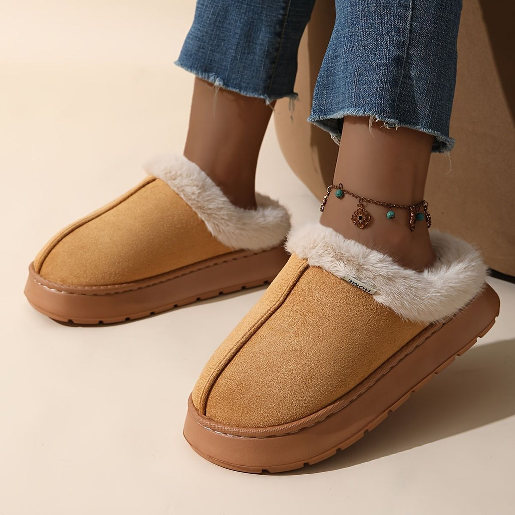 Women'S Furry Slippers Cosy House Shoes Australian Women’S Lounge Slippers Warm - Coffee - Size 39