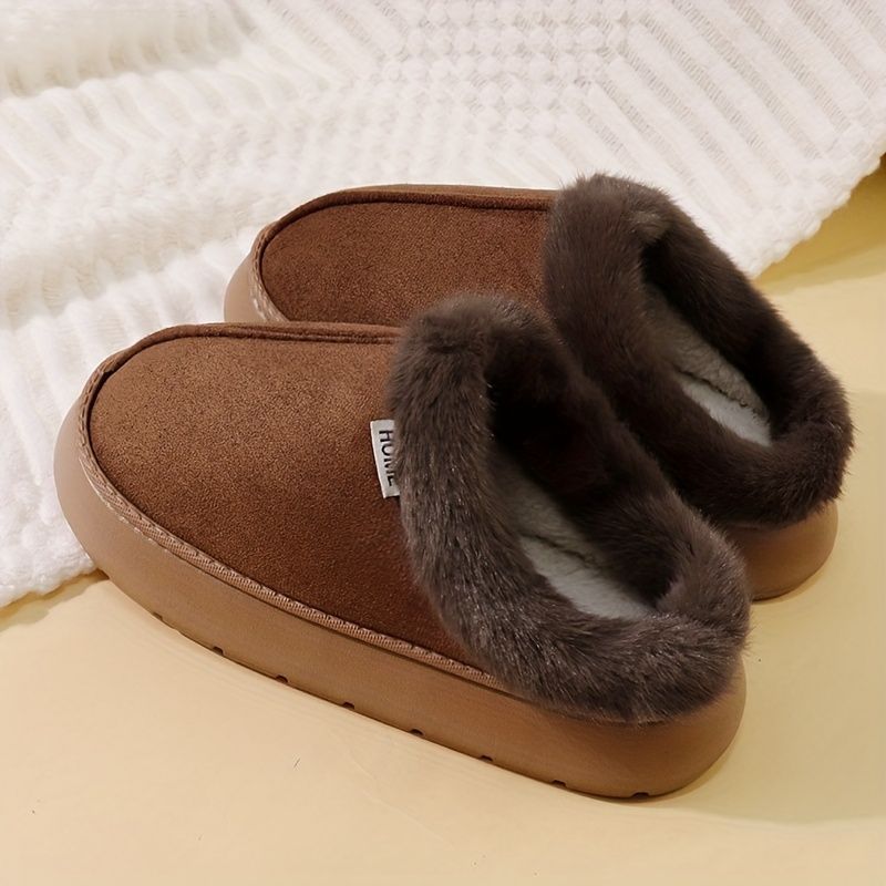 Women'S Furry Slippers Cosy House Shoes Australian Women’S Lounge Slippers Warm - Khaki - Size 37