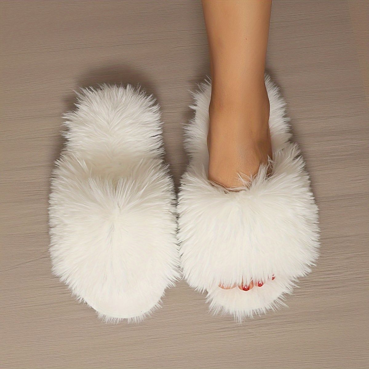 Women'S Furry Slippers High-Quality Slippers Comfortable Slippers Trendy - Green - Size 36