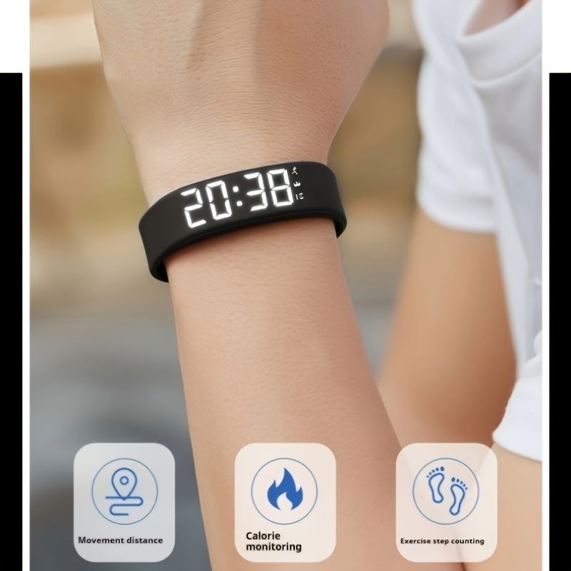Women'S Watch Multifunctional Watch Alarm Watch Pedometer Watch Timer Watch - light blue - Size 01
