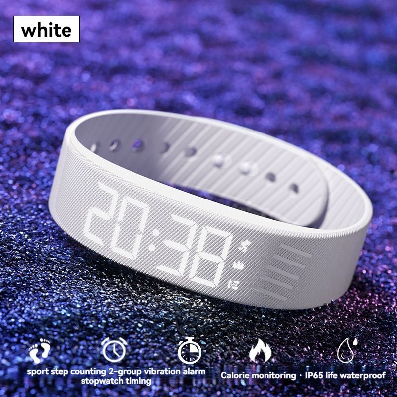 Women'S Watch Multifunctional Watch Alarm Watch Pedometer Watch Timer Watch - Morning light pink - Size 01