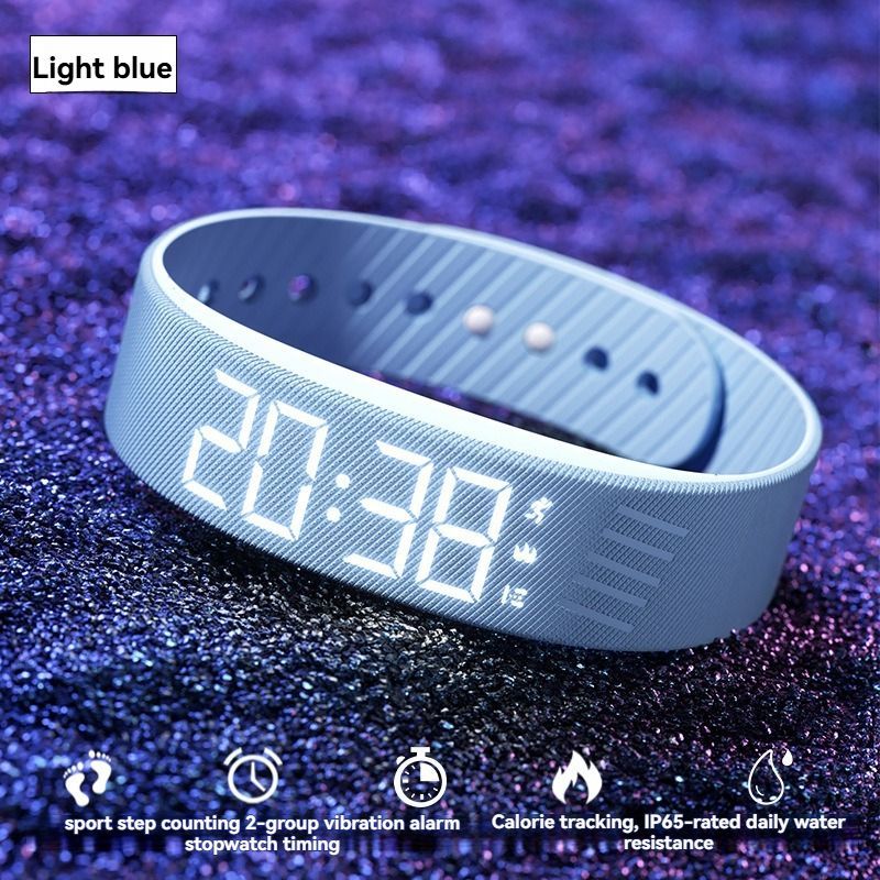 Women'S Watch Multifunctional Watch Alarm Watch Pedometer Watch Timer Watch - Morning light pink - Size 01